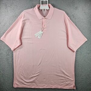 NEW Roundtree & Yorke Gold Label Polo Shirt Men 2XT Supima Light Pink - Pls Read